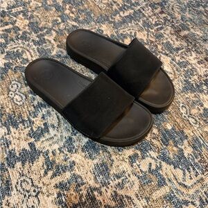 Lululemon Athletica Black Slide Sandals